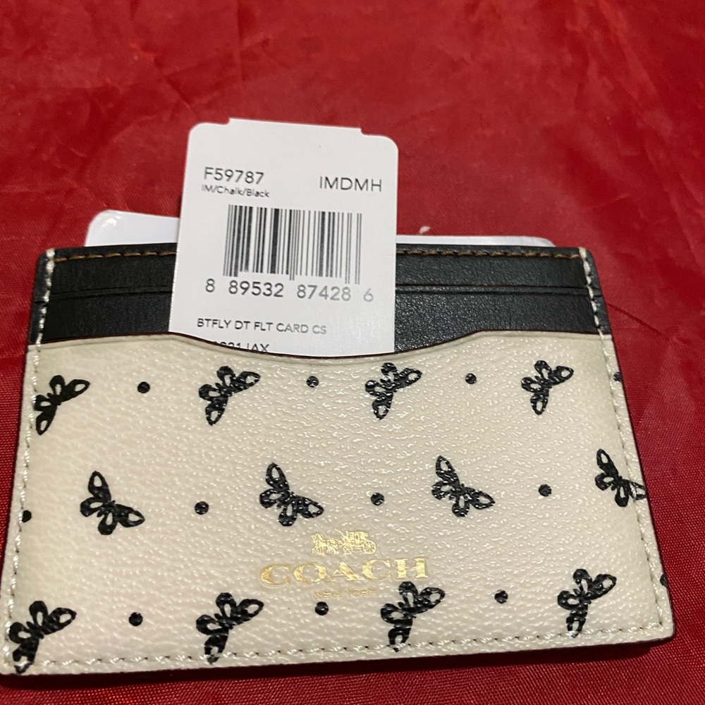 Authentic COACH CV CARD HOLDER PATENT LEATHER